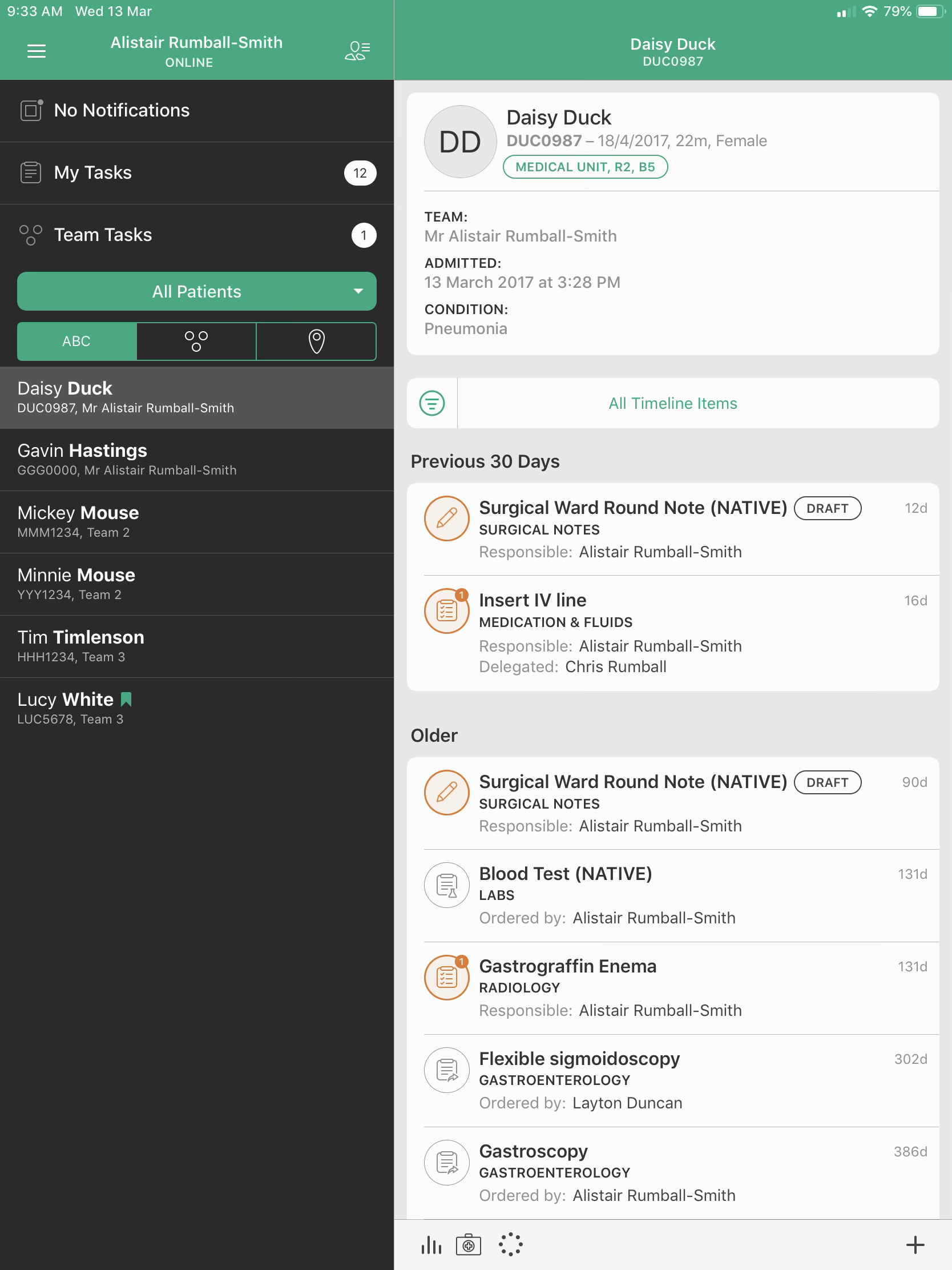Cortex version 3: the modern app with a categorised patient timeline, drafts, and filters